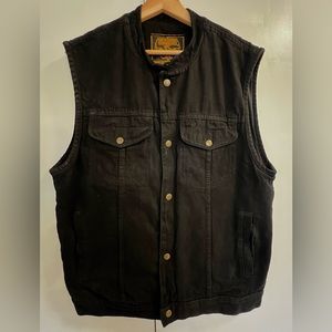 Milwaukee Performance Club Style Denim Motorcycle Vest-Size Large